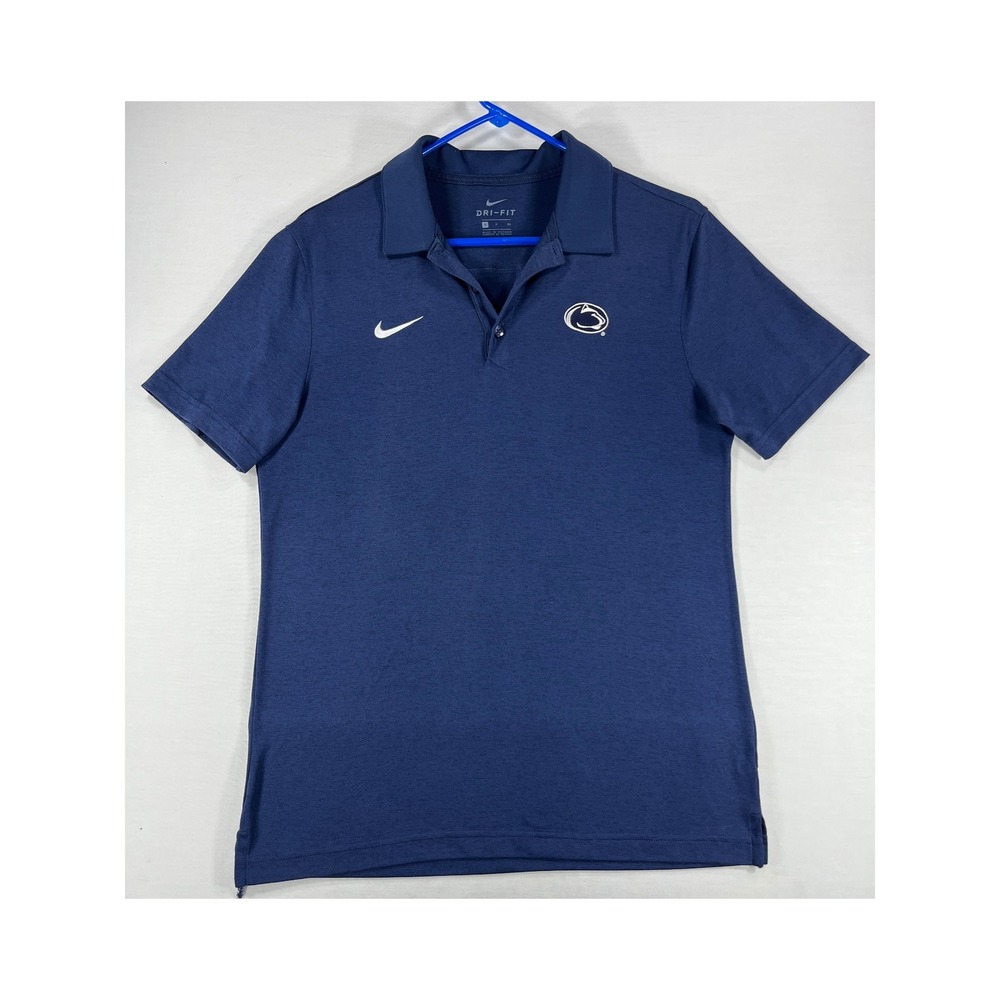 Nike Penn State Nittany Lions Dri-FIT Polo Shirt Navy Blue BV6567-419 Mens Small